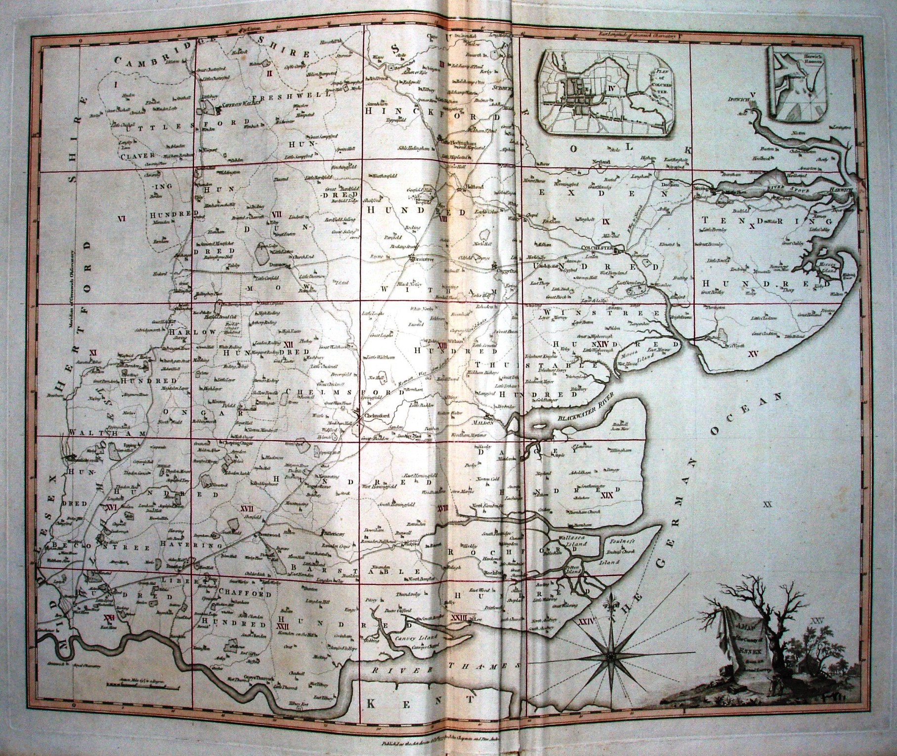 Chapman & Andre Atlas of 1777, the index page
